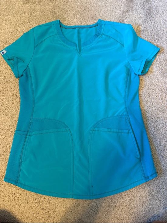 Walmart Tops - Women’s Teal Short-Sleeve V-Notch Scrub Top